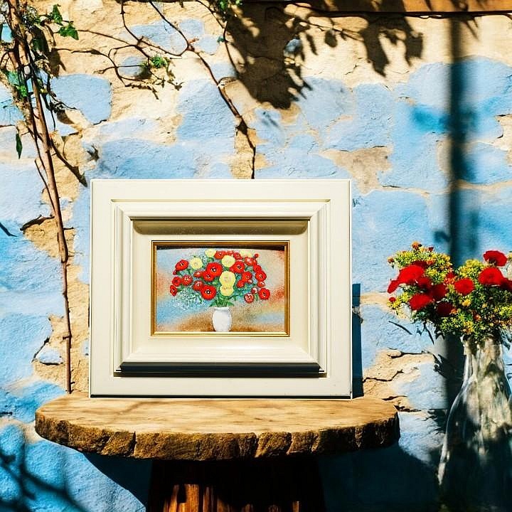 手繪油畫  花束  