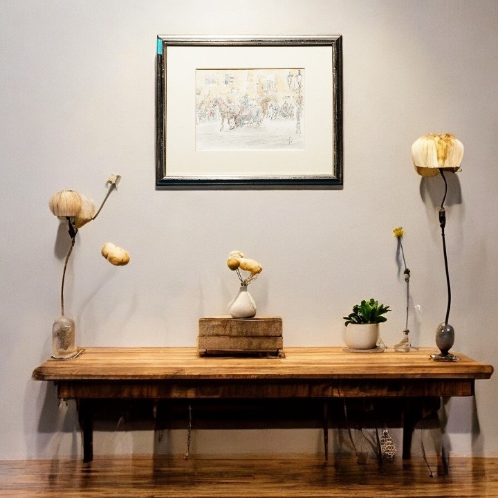 日本美術家聯盟 中野泰輔 手繪水彩 布魯日風景  