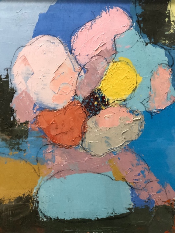 名家 木本久恵 大型 手繪油畫 日光下的色彩夢境  