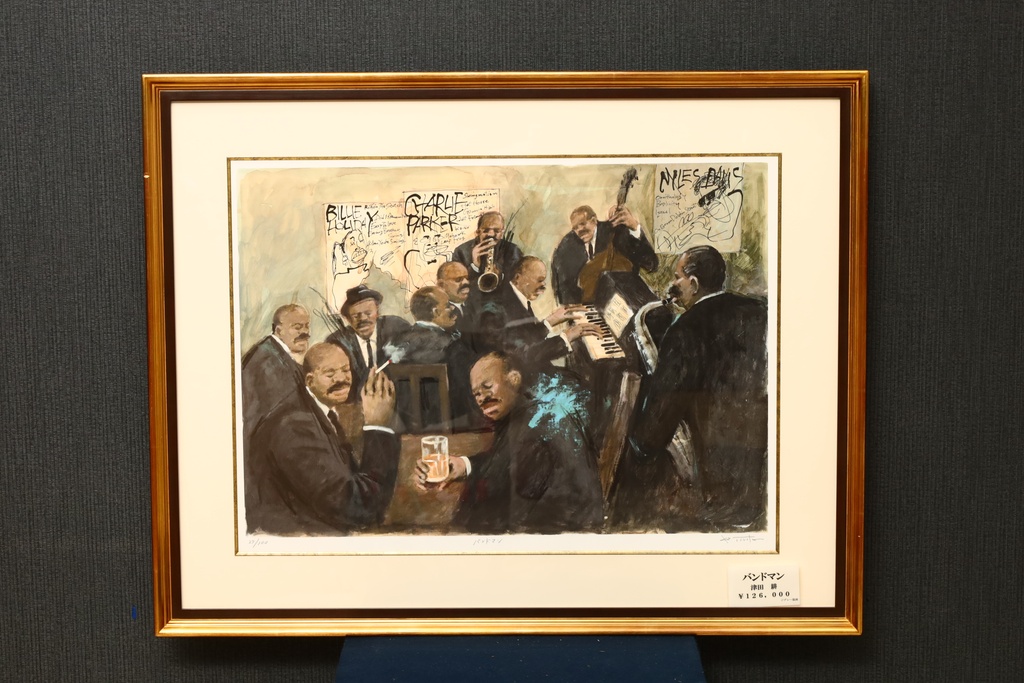 原價126000日圓 日本宣伝美術会 津田耕 金框 限量簽名藝術微噴 樂團  