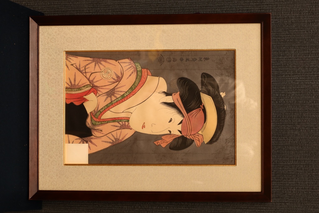 江戶後期浮世繪師 東洲斎写楽 版畫 三世瀬川菊之丞の田辺文蔵妻おしづ  